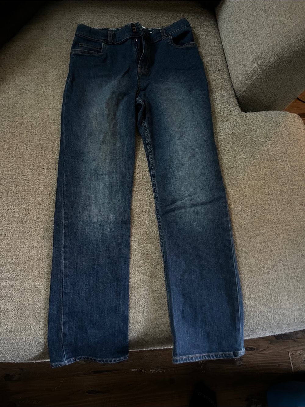 Boys Dark Blue Straight-Leg skinny Jeans